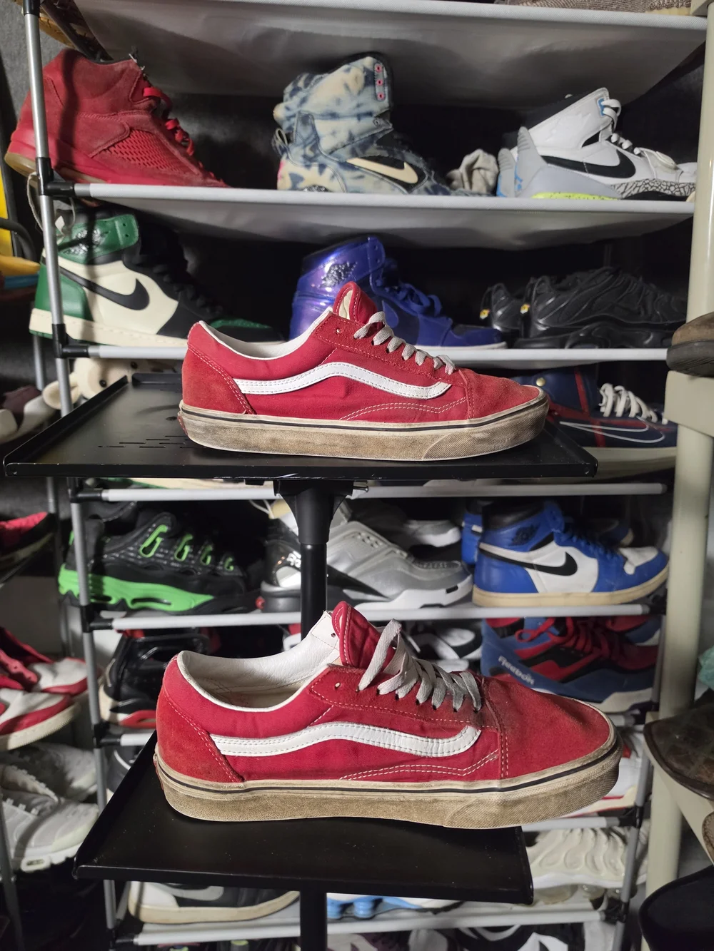🔥 Red Vans Men Size 10 Old Skool Suede Sneakers